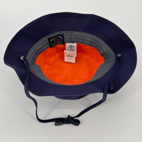 J. Crew Mens Mini Boonie Hat Size S/M Navy Blue Bucket Fleece Fishing Outdoors - Picture 2 of 6
